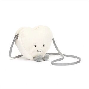NWT Jellycat Amuseable Cream Heart Bag